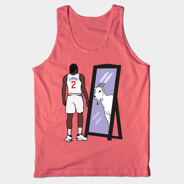 Kawhi Leonard Mirror GOAT Tank Top by rattraptees